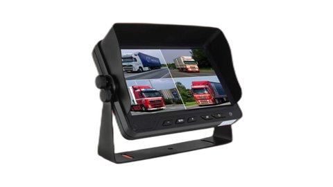 7" quad HD monitor, 4-channel input, IPS, sunshade